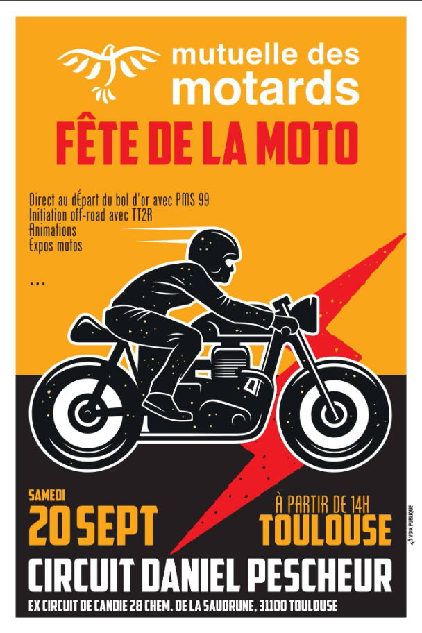 Affiche de la Fête de la Moto 2025, par la Mutuelle des Motards